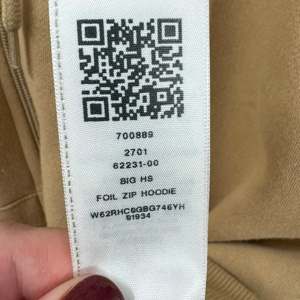 True Religion Men's Tan Buddha Foil Horseshoe Zip‎ Hoodie Sweatshirt Size XL